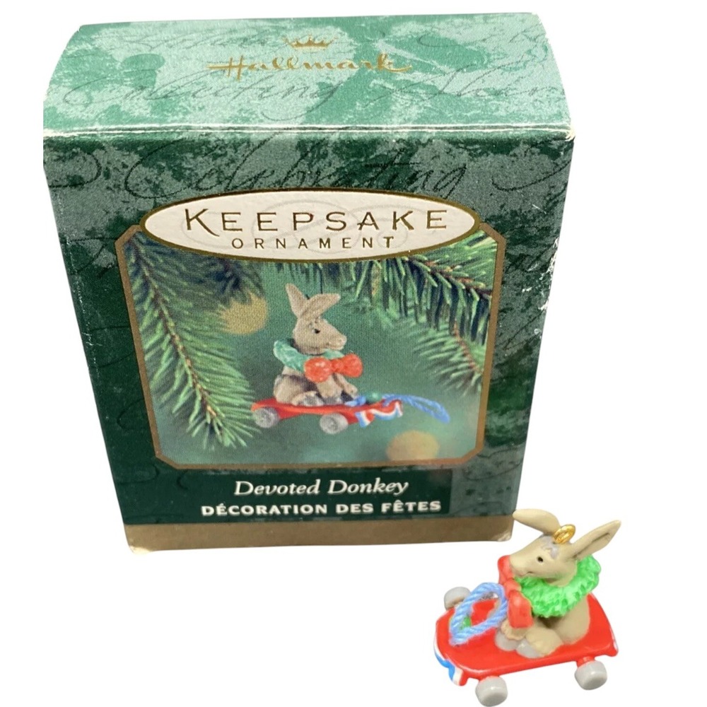 Hallmark - Devoted Donkey - Miniature - Ornament